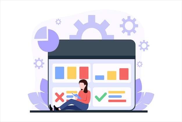 Geschäftliche Finanzierung Flat Design Illustration