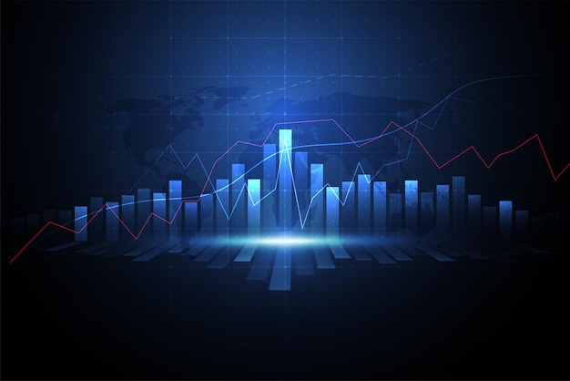 Geschäfts-Candlestick-Graphik des Börseninvestitionshandels