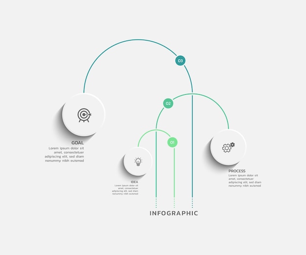 Vektor geschäftsdiagramm- und vektorillustrationsvorlage