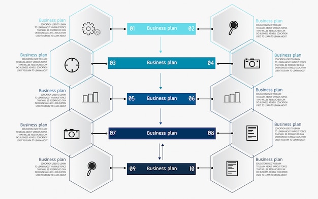 Geschäftsdiagramme werden in geschäftsstudien und im design verwendet