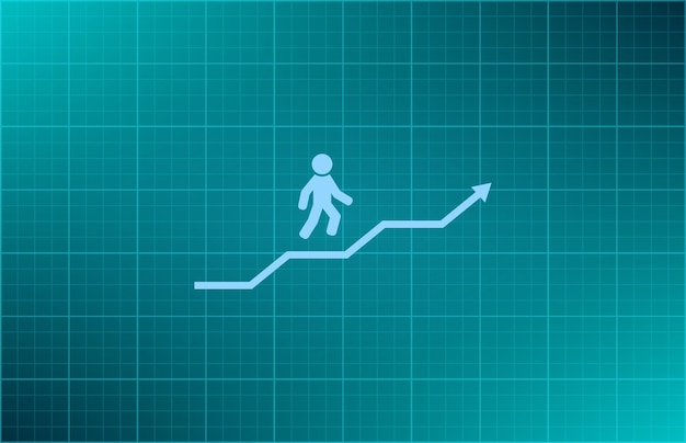 Geschäftsdiagrammsymbol vektorillustration auf blauem hintergrund eps 10