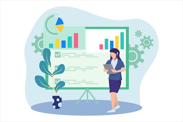 Geschäftsführung Flachdesign-Illustration