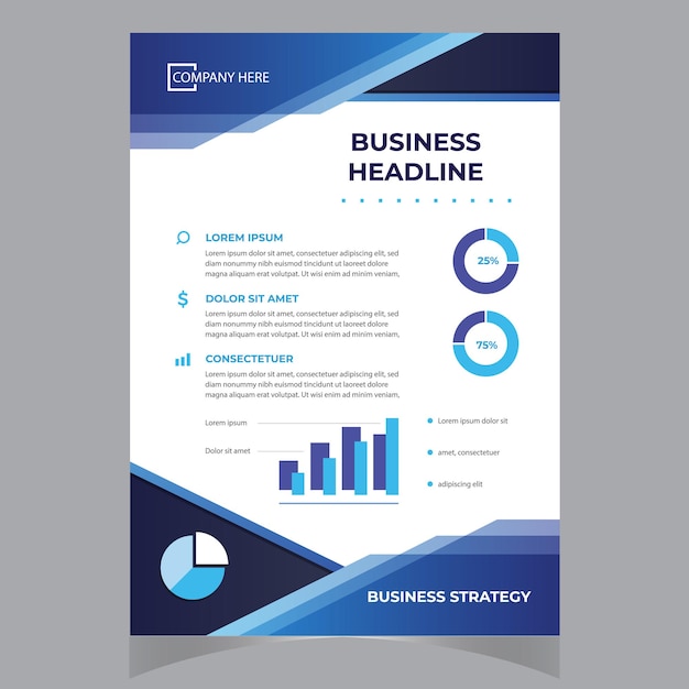 Geschäftskonferenz Flyer Vorlage oder Online-Live-Webinar und Corporate Business Flyer Broschüre pos