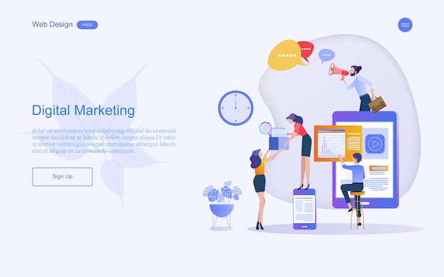 Geschäftskonzept für digitales Marketing.