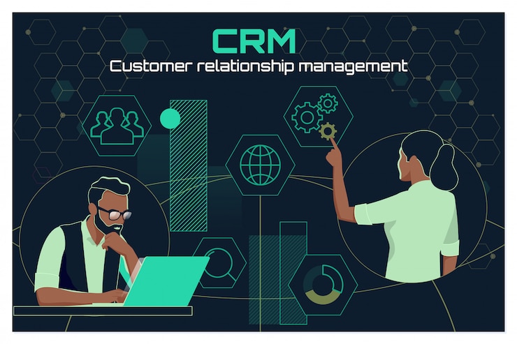 Geschäftskunden-CRM-Management-Analyse-Service-Konzept