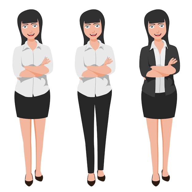 Geschäftsleute Teamarbeit Zeichentrickfigur Vektorillustration