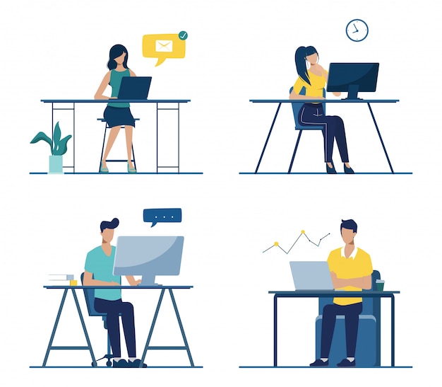 Geschäftsleute Teamwork-Bürocharakter.