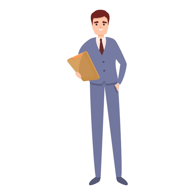 Geschäftsmann-Agent-Symbol Cartoon des Geschäftsmann-Agent-Vektorsymbols für Webdesign isoliert auf weißem Hintergrund