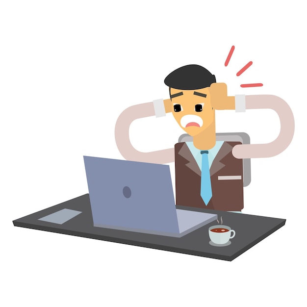 Geschäftsmann mit Laptop
