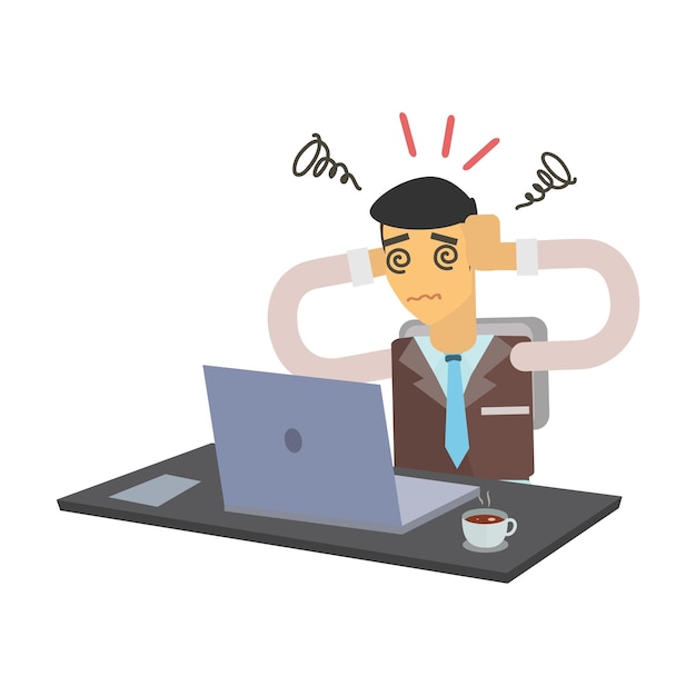 Geschäftsmann mit Laptop