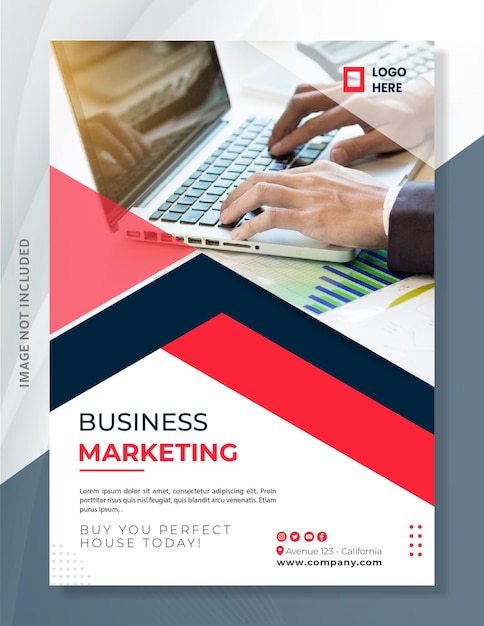 Geschäftsmarketing Flyer Werbung Verkaufsmagazin Vorlage Broschüre Corporate Moderne Digital