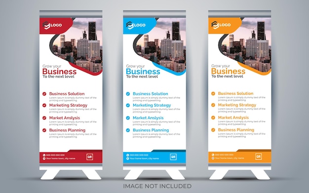 Geschäftsmarketing-Rollup-Banner-Design für Unternehmen