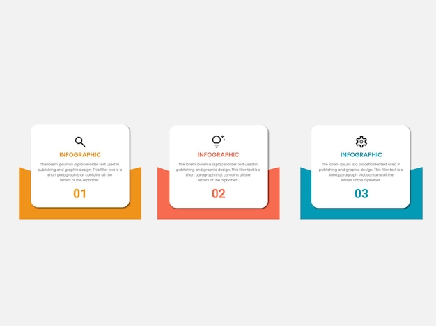 Vektor geschäftsrechteck infografik in drei stufenformen