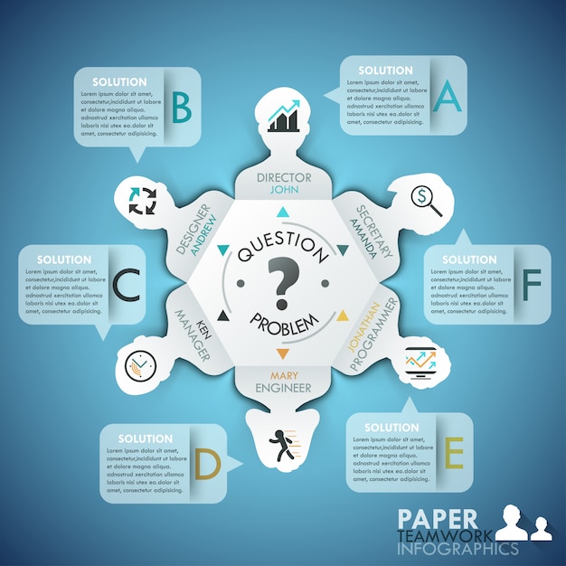 Geschäftsteamwork-infografiken