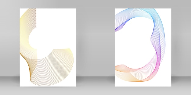 Geschäftsvorlagen für vielseitige Präsentationen Einfach bearbeitbare Vektor-Spiralkreislinien Broschüre A4-Format Werbung für neue Produkte Newsletter Technologie Grafiken Bericht Firma Veranstaltungsfeier