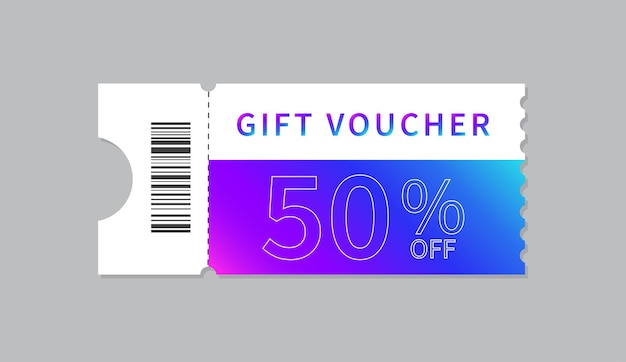 Geschenkgutschein-Rabattvorlage Coupon-Mockup-Design Vektor-Illustration