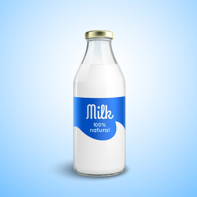 Geschlossene flasche milch