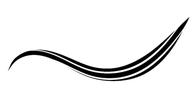 Vektor geschwungene, glatte linien in form eines wellen-wellen-glätte-logos