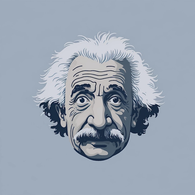 Vektor gesicht der großen wissenschaftler albert einstein vektorillustration