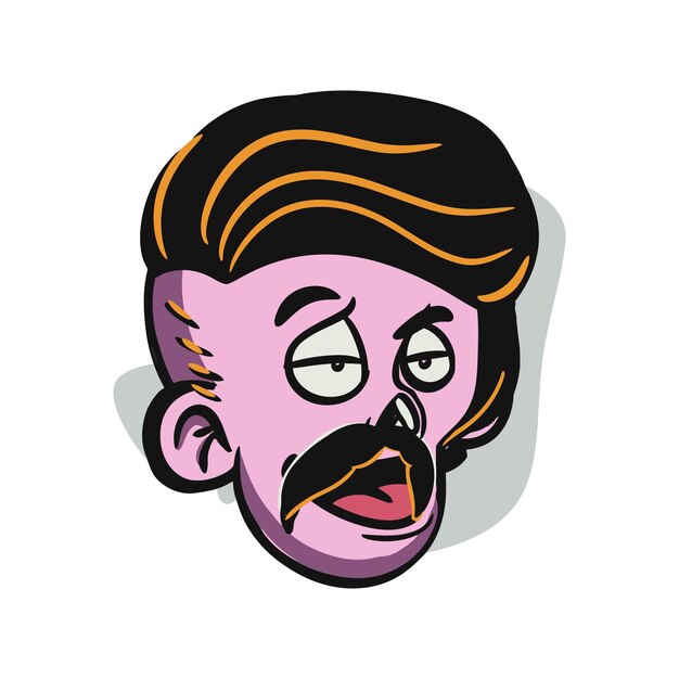 Gesichts-zombie-cartoon-illustration für logo-emoticon-esport-maskottchen-vektor für t-shirt- und aufkleber-design