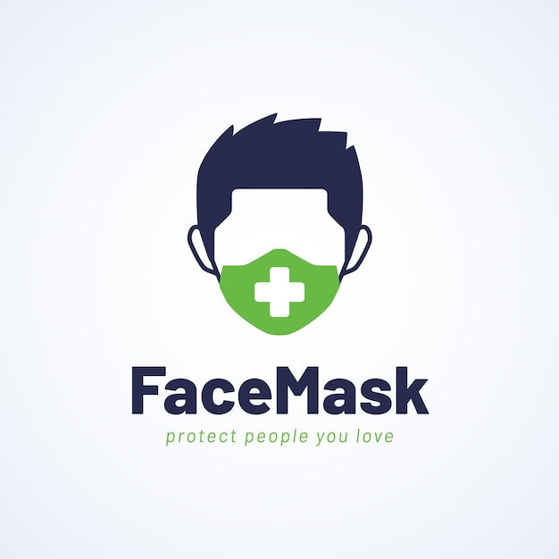 Gesichtsmasken-logo-konzept