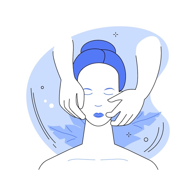 Gesichtsmassage isolierte Cartoon-Vektorillustrationen