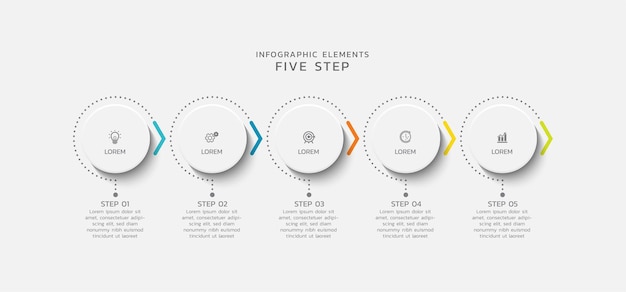 Gestaltung von Geschäftsvorlagen für Vektor-Infografiken