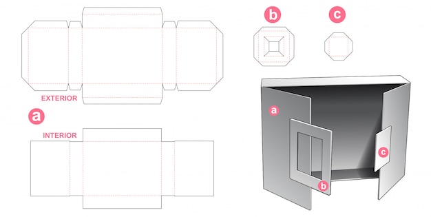 Gestanzte Schablone für Schnallenbox