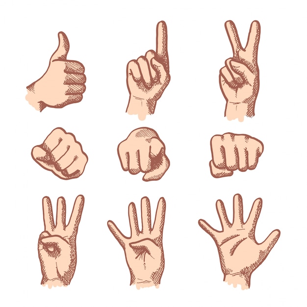 Geste der Hand