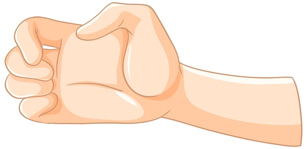 Geste, die Hand halten, veranschaulicht