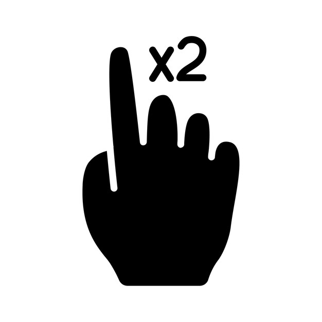 Geste-Satz-Symbol Swipe-Tap Double-Click Drehen Pinch Zoom Scroll Geste Touchscreen Interaktion Benutzeroberfläche Handbewegung Multitouch Geste Swipe Pinch Steuerung