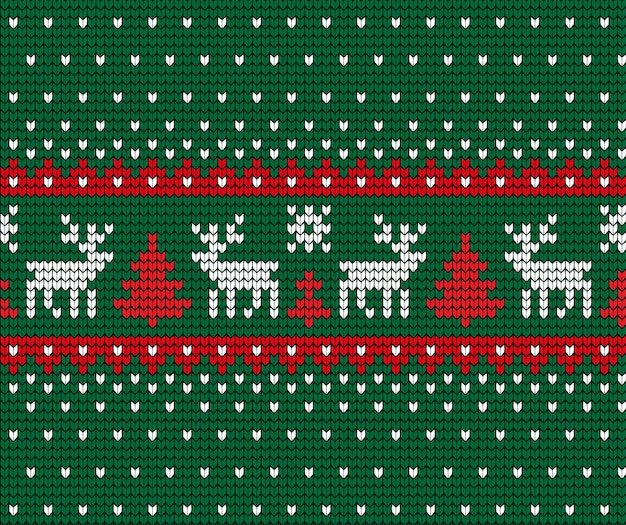 Gestricktes weihnachts- und neujahrsmuster