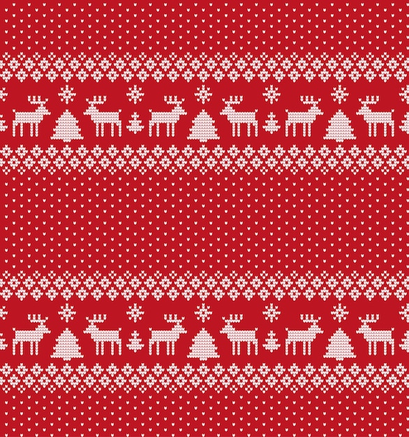 Gestricktes Weihnachts- und Neujahrsmuster