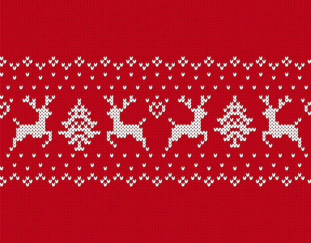 Gestricktes Weihnachtsmuster.