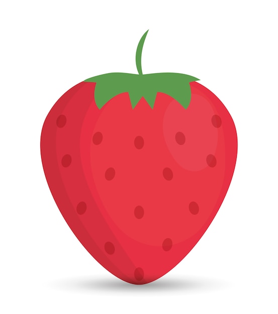 gesunde Bio-Lebensmittel-Symbol der Erdbeerfrucht