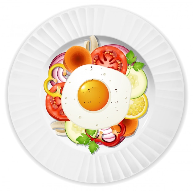 Gesunde Eiersalat-Draufsicht