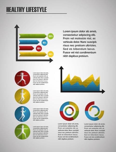 Gesunder lebensstil infographic