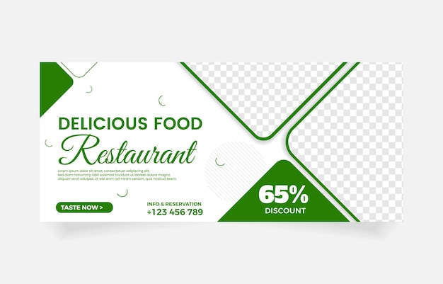 Gesundes essen restaurant banner design social media