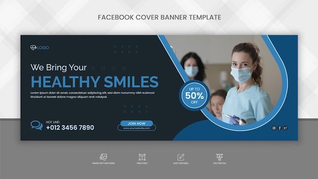 Gesundheit facebook cover design-vorlage