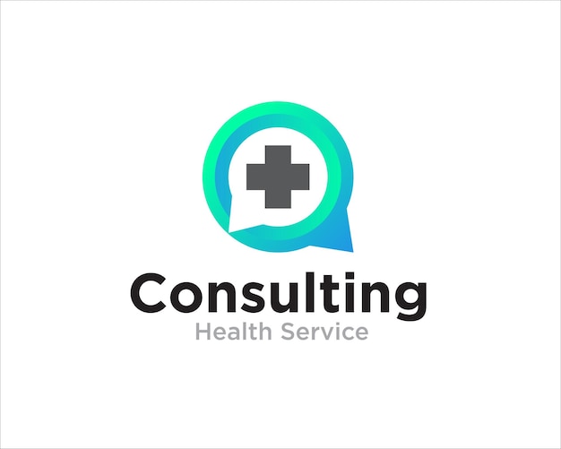 Gesundheits- und Medizinberatungs-Logo entwirft eine einfache moderne App für Gesundheitsdienstleistungen