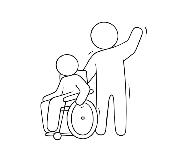 Gesundheitskonzept Der Mensch kümmert sich um eine behinderte Person