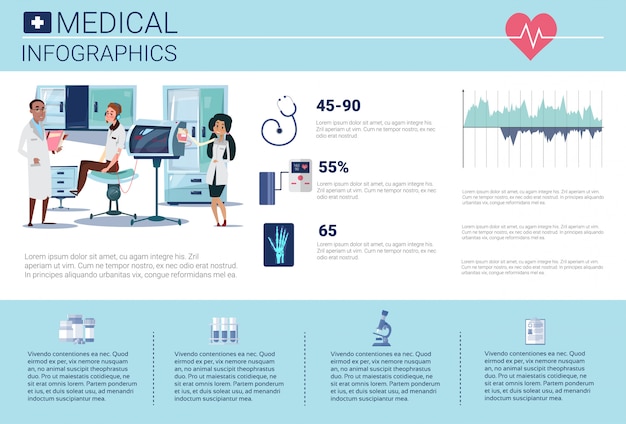 Vektor gesundheitsmedizin infografiken informationsfahne mit textfreiraum