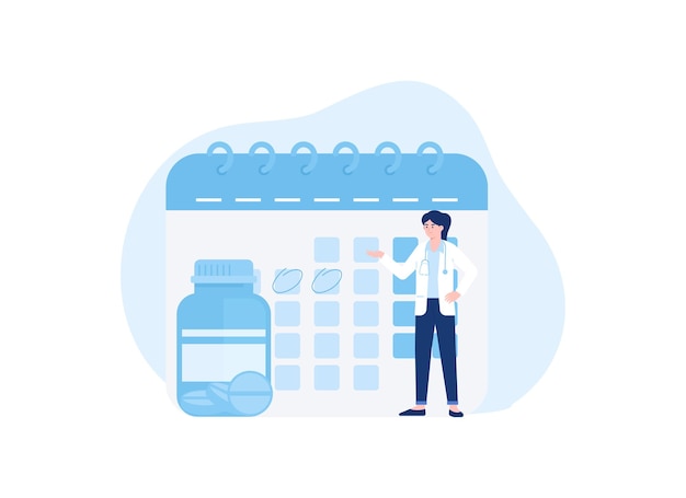 Gesundheitstestplan-Trendkonzept, flache Illustration