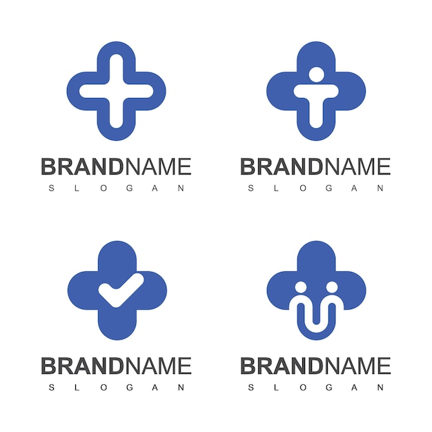 Gesundheitswesen und krankenhaus-logo-design-vektor