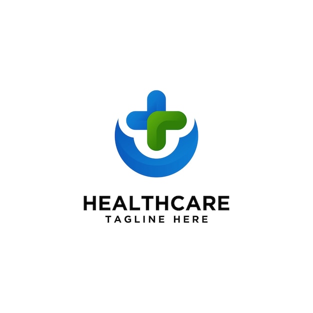 Gesundheitswesen und medizinisches logo in vollfarbe