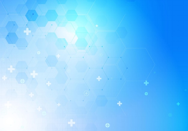 Gesundheitswesen und Wissenschaft Symbol Muster medizinische Innovation Konzept Hintergrund Vektor-Design.