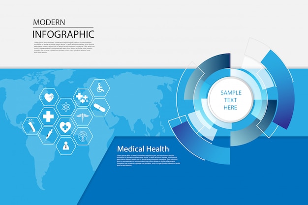 Gesundheitswesen wissenschaft medizinische infographik vorlage