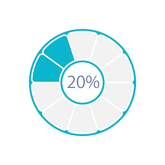 Geteilte donut-infografik-diagramm-designvorlage