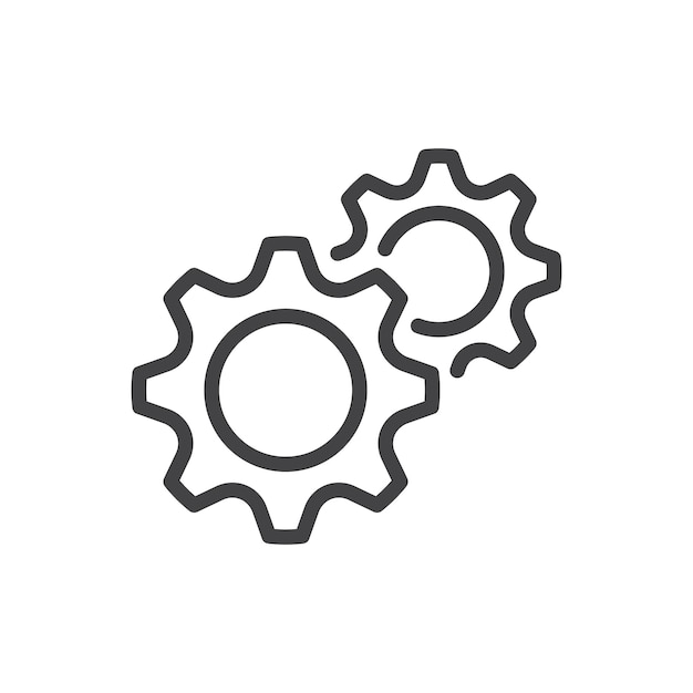 Getriebe flach Symbol Illustration Vektor