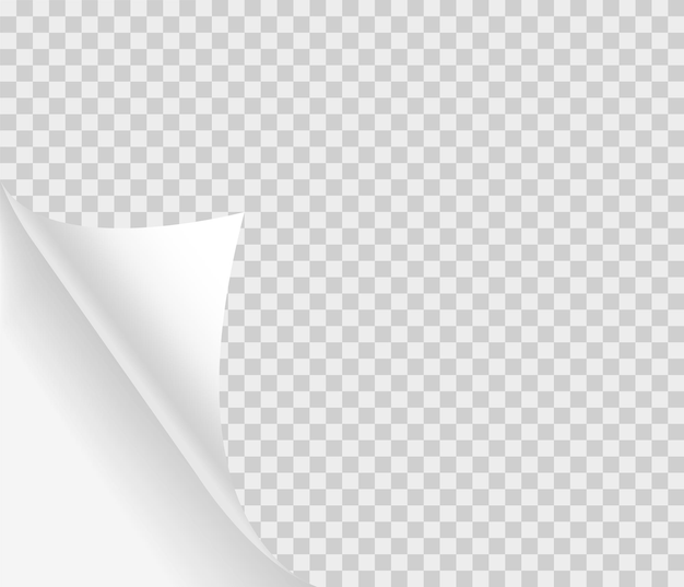 Gewellte Seite mit Schatten auf leerem Blatt Papier